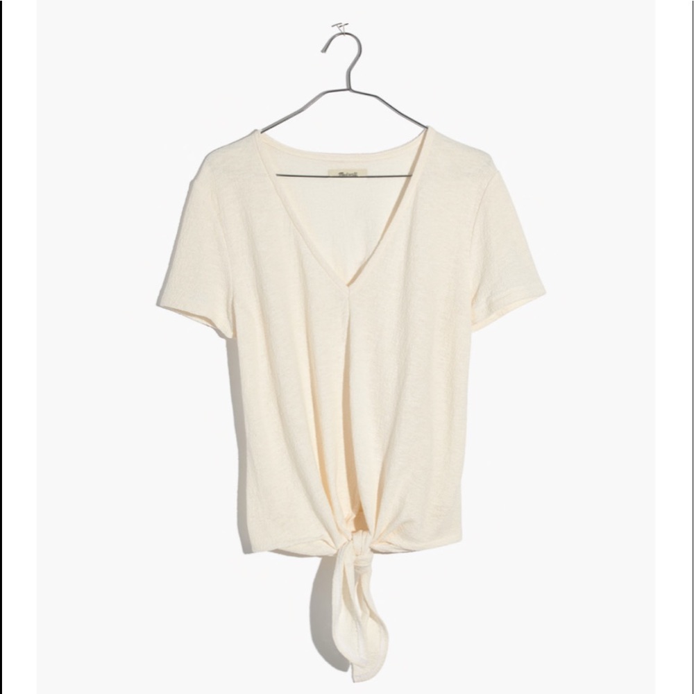 Texture & Thread V-Neck Modern Tie-Front Top